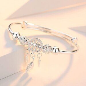 Dreamcatcher Tassel Feather Bangle Bracelet